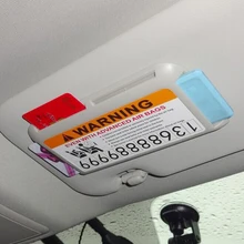 1 шт. автомобильный козырек Visa Bank Card Box Бизнес ID Highway держатель чехол для хранения с номер телефона при временной парковке