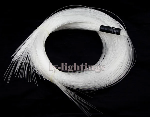 

For home decoration DIY optic fiber cable end glow plastic 0.75mmx2m clear optical fiber light transmit line 150 strands