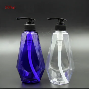 

10pcs 500ml Empty Shampoo Plastic Bottle for Women Makeup Storage Cosmetic Bottles Toner Essential Oil Package Lotion Containers