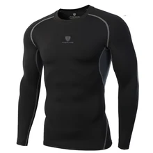 Рубашки с длинным рукавом для фитнеса, Спортивная рубашка для мужчин, быстросохнущая футболка для бега, одежда для спортзала, мужская спортивная майка, Rashgard