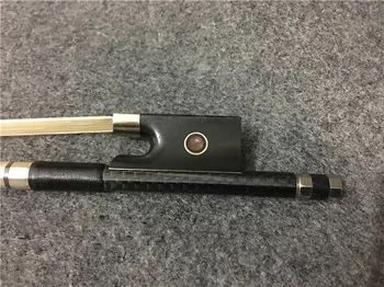 

1PCS High quality carbon fiber violin bow. Silver Black filament winding. Ebony tail base. #XG1552