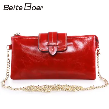 

Beite Boer Genuine leather women clutch bag,long women Leather wallets,solid color vintage design purse,lady's handbag,gift