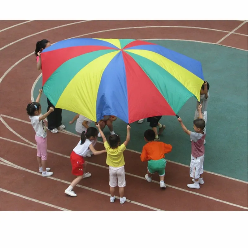 5m 3m 2m 1m Play Rainbow Parachute Toys Sport Games Teamwork