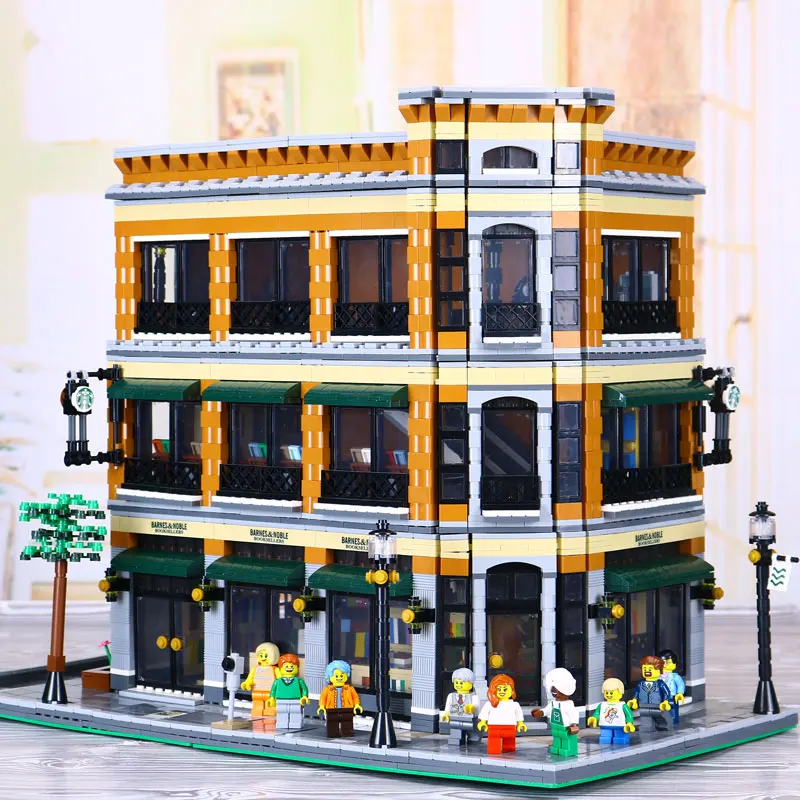 

Lepin 15017 4616Pcs City Street View Series Starbucks Bookstore Cafe Model Educational Building Blocks LegoINGl for Brick lovers