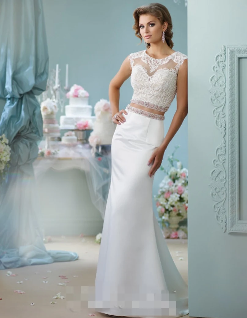 vintage 2 piece wedding dress