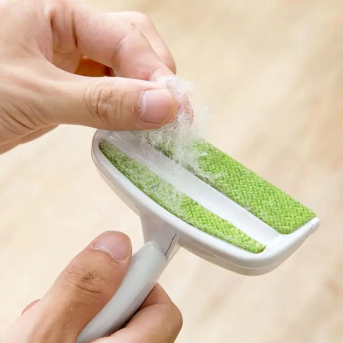 Mini Clothes Fur Remover 2 Heads Pet Hair Sofa Dust Brush Cleaning Tools GHS99