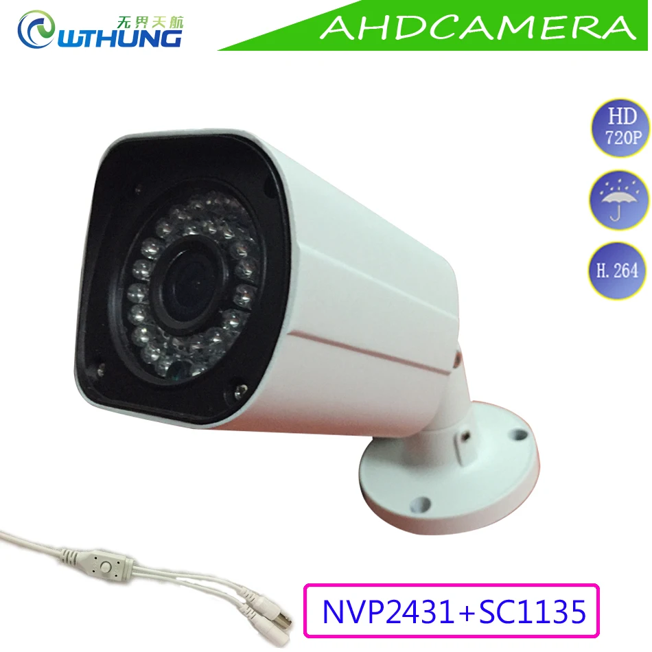 

1.0MP 720P AHD Bullet Camera 1/3 CMOS module OSD Motion Cam outdoor waterproof IR Night Vision for security cctv montior cameras
