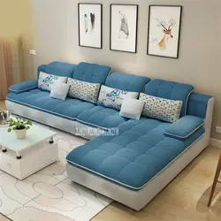 B042 современный простой Гостиная диван-комбинация домашняя мебель, диван комплект L-Форма секционный диван тканевое кресло с