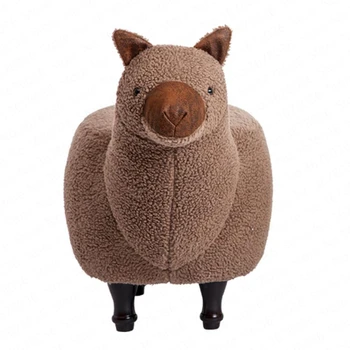

Solid Wood Creative Modern Animal Stool Alpaca Stool Change Shoes Stool Nordic Furniture Children Furniture Cartoon Chair