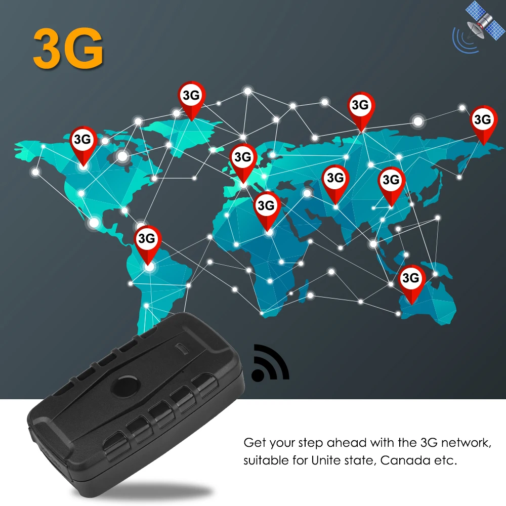 3G GPS трекер автомобильный локатор 120 дней в режиме ожидания магнитный