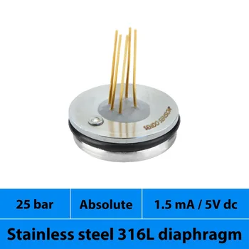 

1.5mA/5Vdc power low cost pressure measuring capsules, absolute 25 bar, 2.5 mpa abs mV output signal stainless steel transducer