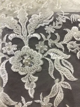 

nice looking feather embroidery tulle mesh lace fabric Cyndi-10.1769 with good quality for party dress