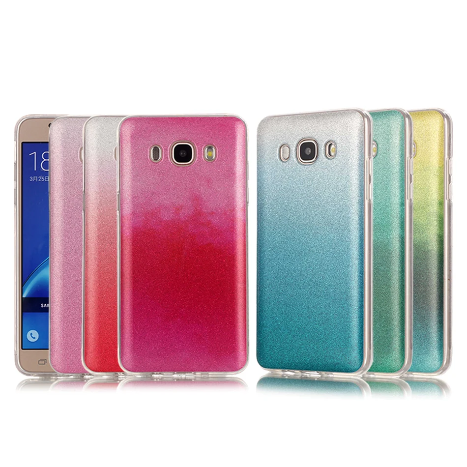 

Colourful Flash glitter Silicone Back Case Cover for Samsung Galaxy J5 2016 Coque Crystal Bling Shell J500 J3 J7 Funda
