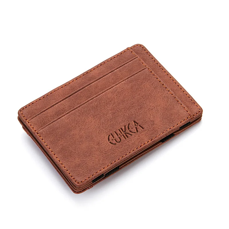 ETya, модный мужской тонкий кошелек, мужской, маленький, на молнии, для монет, ID, бизнес, держатель для кредитных карт, кошельки, кошельки, сумка, чехол - Цвет: Кофе
