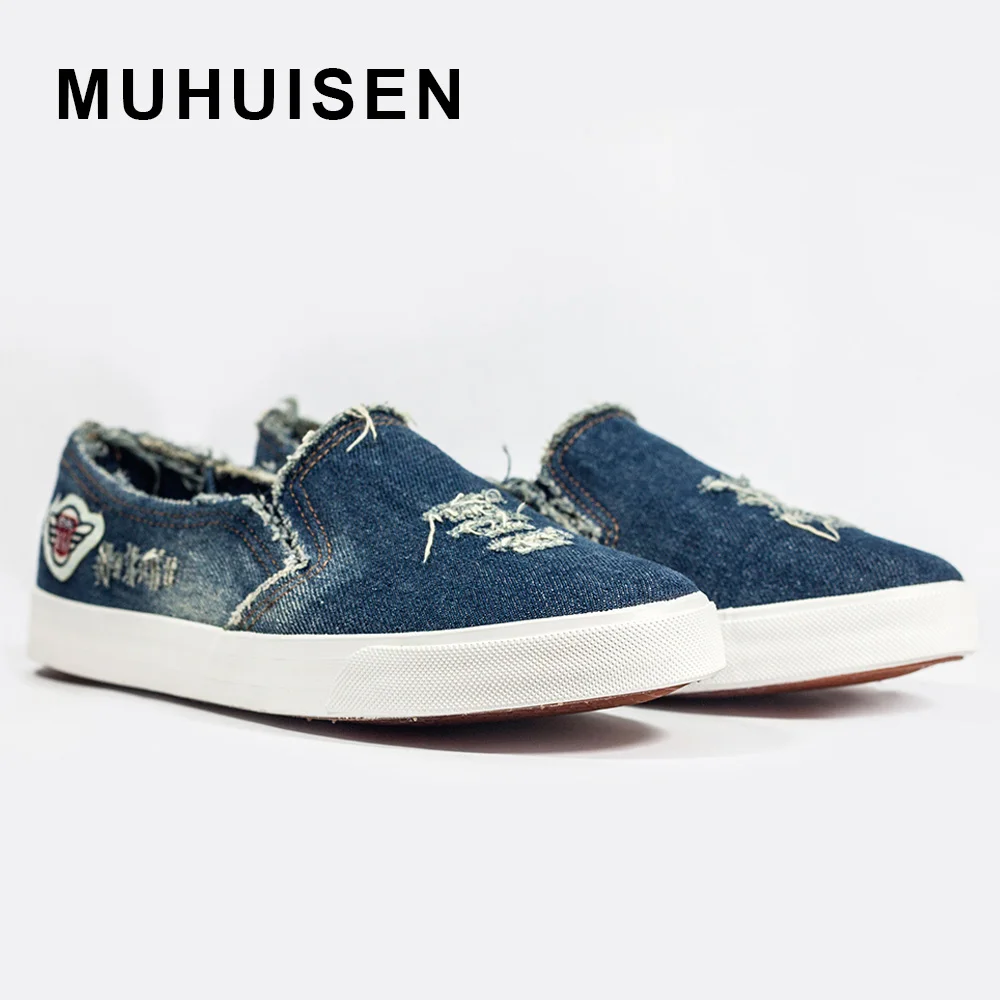2017 casual shoes new denim cut out canvas shoes flat fashion trend nice comfortable women loafers
