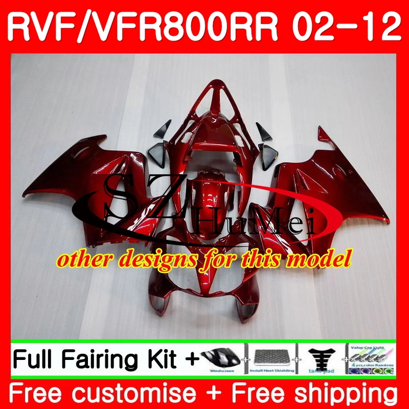 Обтекатели Глянец зеленого цвета для Honda Interceptor VFR800RR 02 03 04 05 06 07 113SH. 11 VFR 800R VFR800 RR 2002 2003 2004 2005 2006 2007