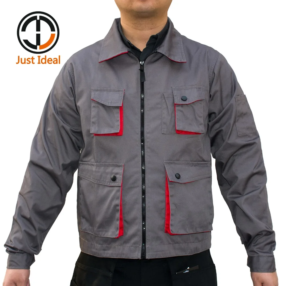 Men Jacket Spring Long Sleeved Casual Coat Multi Pocket Working Jacket