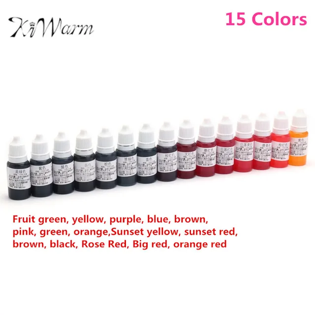 Best Price KiWarm 15Pcs/set 10 ML 15 Colors Epoxy Resin Pigment UV Resin Coloring Dye Colorant Resin Pigment DIY Handmade Crafts Art Tool