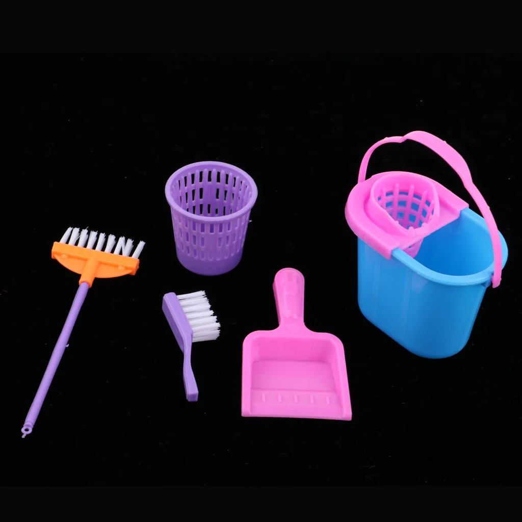 Dollhouse Nursery Room Simulation Baby Cleaning Tools Set Furniture Toy for MellChan 9-11inch Reborn Doll Playset Toy