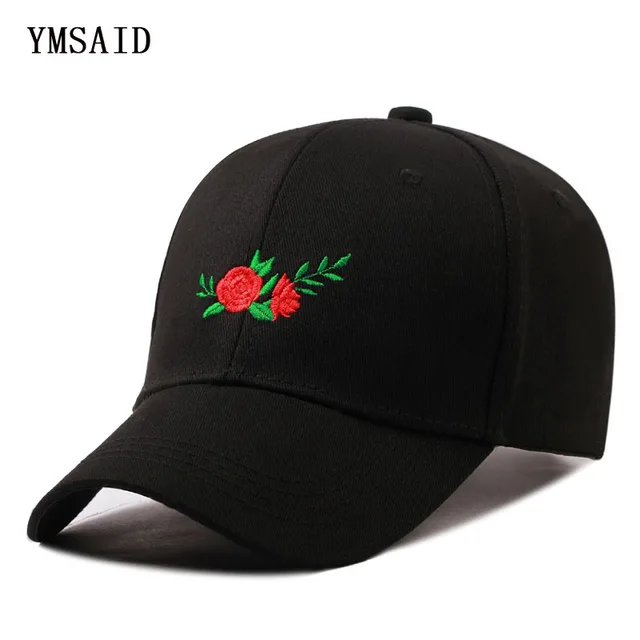 ymsaid embroidery flowers hats gorras planas hip hop baseball cap flyers snapback hart