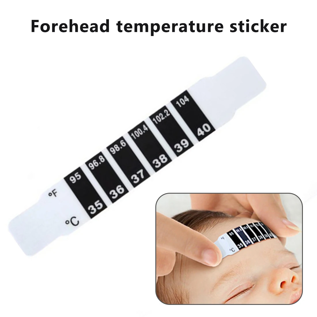 

Safe Non-Toxic 10 Pcs/lot Forehead Head Strip Thermometer Fever Body Baby Child Kid Adult Check Test Temperature Monitoring