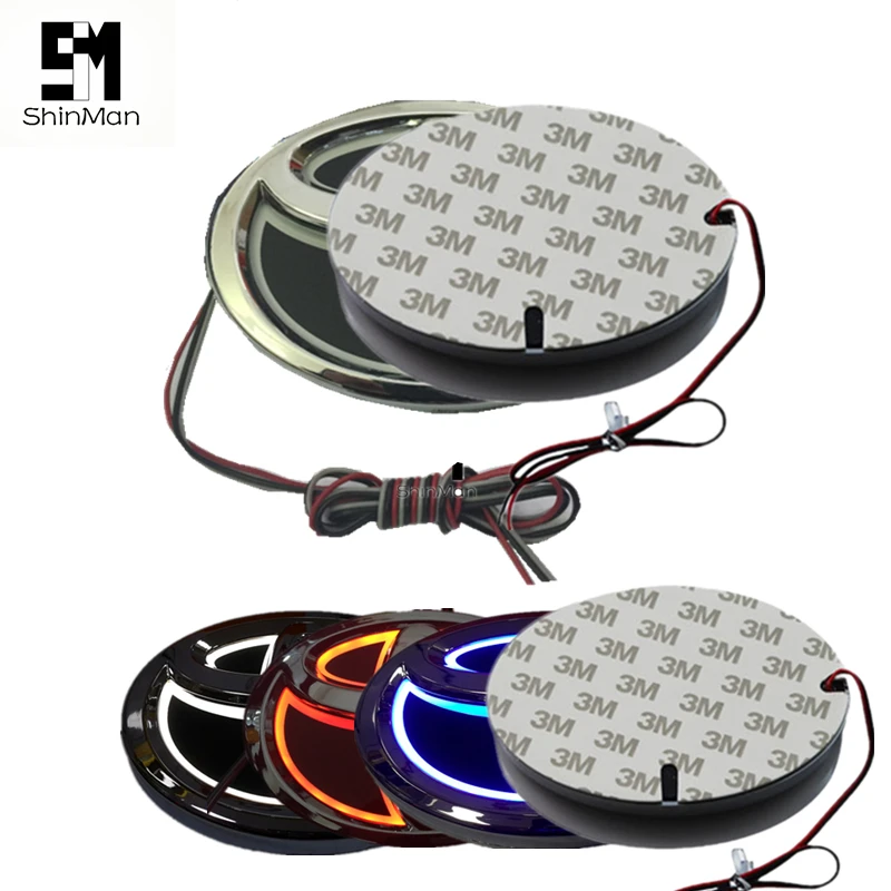 

13*8.9cm 5D Car Emblem light Rear Badge Sticker light LED light Original emblem Chrome badge For Toyota New yaris hiace camry