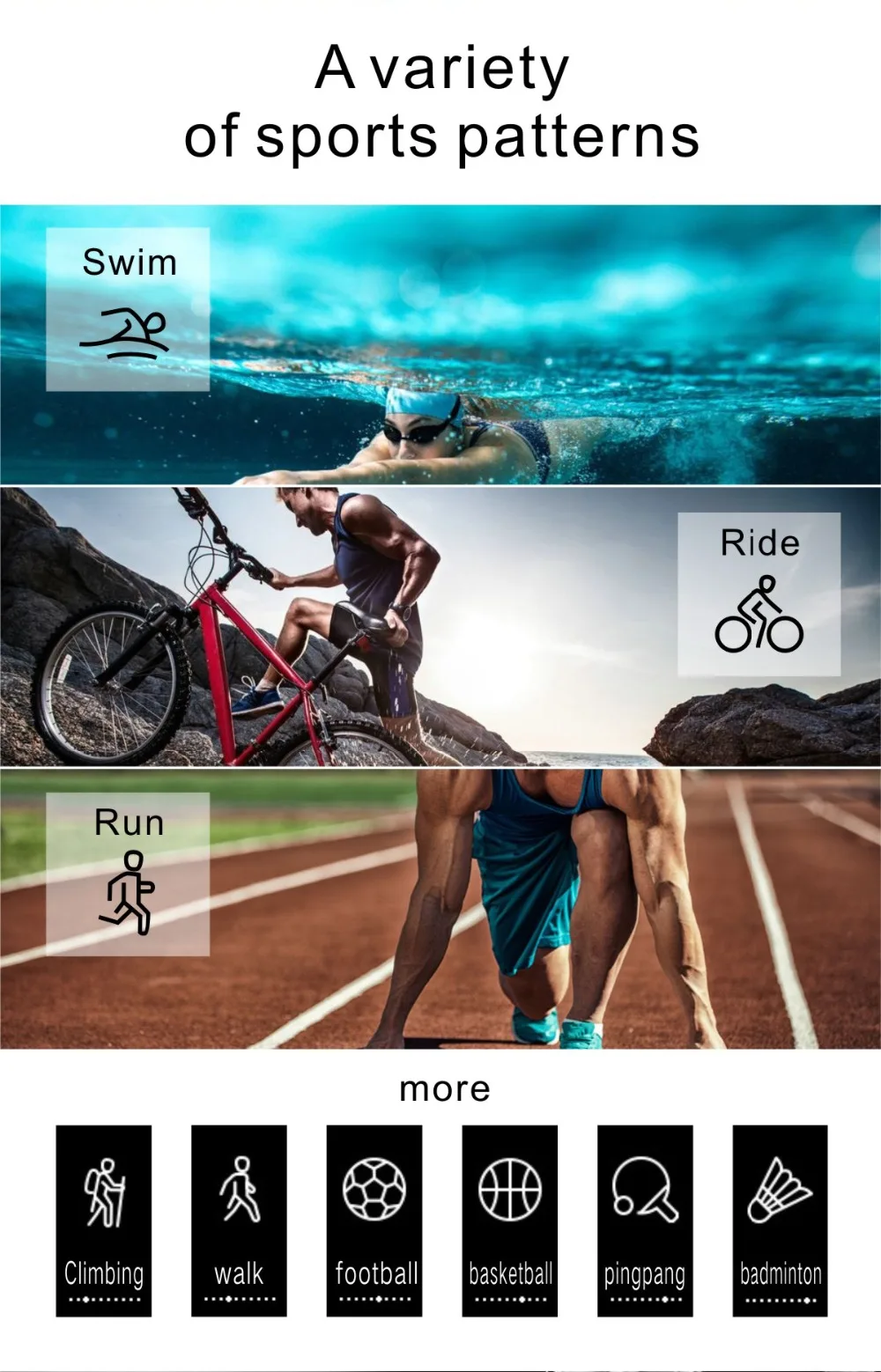 QS90 Smart Bracelet Heart Rate Monitor Wristbands Activity Fitness Tracker Bluetooth Waterproof Pedometer Smartband Smart watch (7)