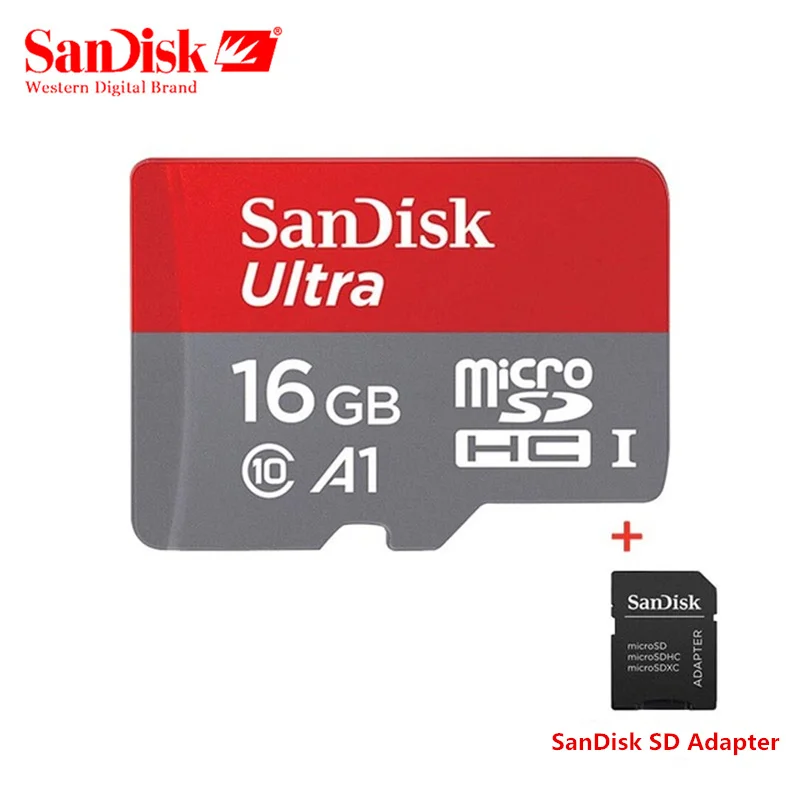100% Оригинал SanDisk Micro SD карта A1 16 ГБ 32 памяти класс 10 UHS 1 SDHC Tf Microsd carte|Карты памяти| |