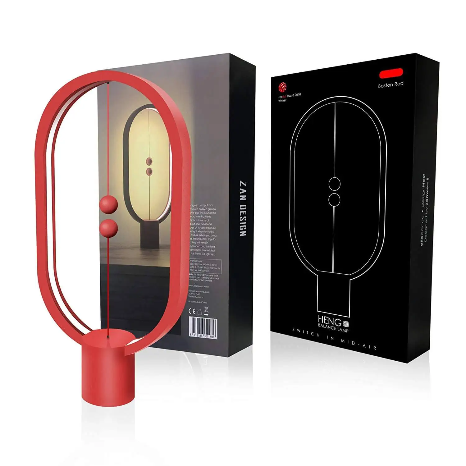Черный USB Led балансная лампа ночник Новинка магнитный переключатель сети красный