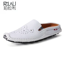 Мужская обувь из натуральной кожи; Новинка; известный бренд; повседневные мужские сандалии; шлепанцы; Летняя обувь; пляжные вьетнамки; chinelo masculi