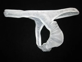 

Men Sexy String Homme Fashion Spandex Milk Silk Lingerie Gay Underwear Mens Thongs Low-rise Solid G-string Men Size Bulge Pouch