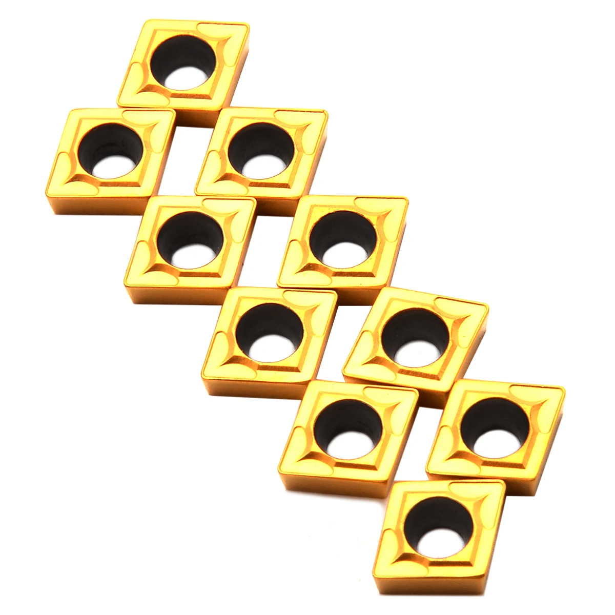 10Pcs CCMT060204-HM YBC251 Lathe CNC Carbide Insert For Lathe Turning Tool