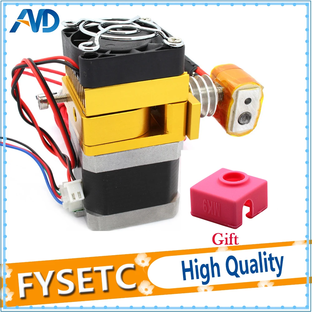 

2 Sets/lot MK9 Extruder 12v 0.4mm Nozzle 100K Thermistor For 3D Printer Prusa I3 Makerbot 1.75mm Filament With MK9 Sock AS Gift