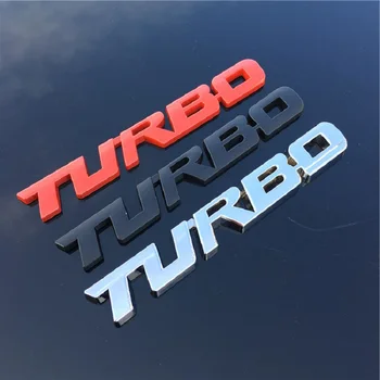 

Universal Red Sliver black 3D TURBO Car Body Rear Tailgate Sticker Emblem Badge Metal Lettering For Silverado 97 x 10 x 3mm