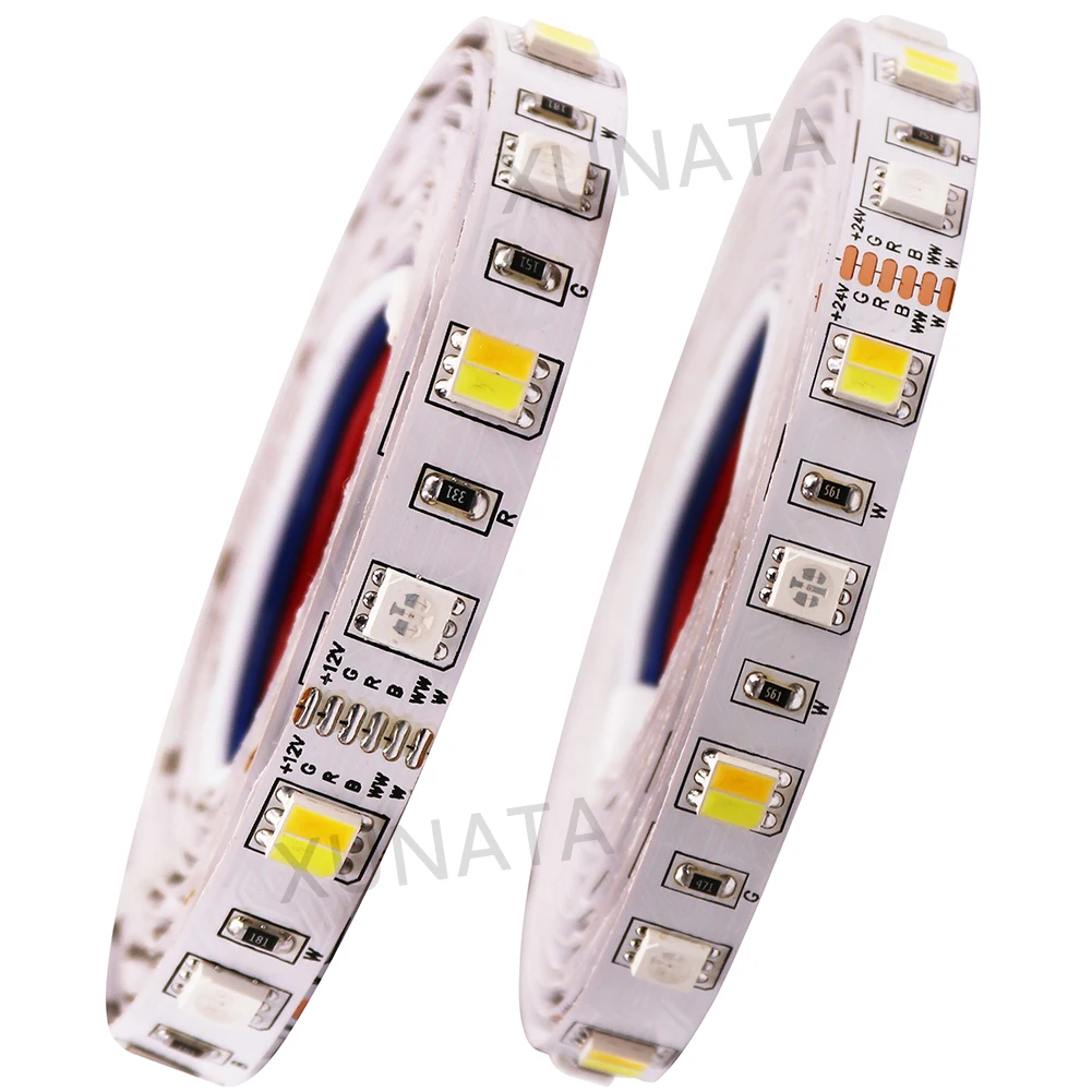 5M DC 12V 24V RGB LED Strip Light 5050 SMD RGBW RGBWW RGB WWA RGB+CCT Flexible Led Tape Stripe Holiday Decorative Lighting