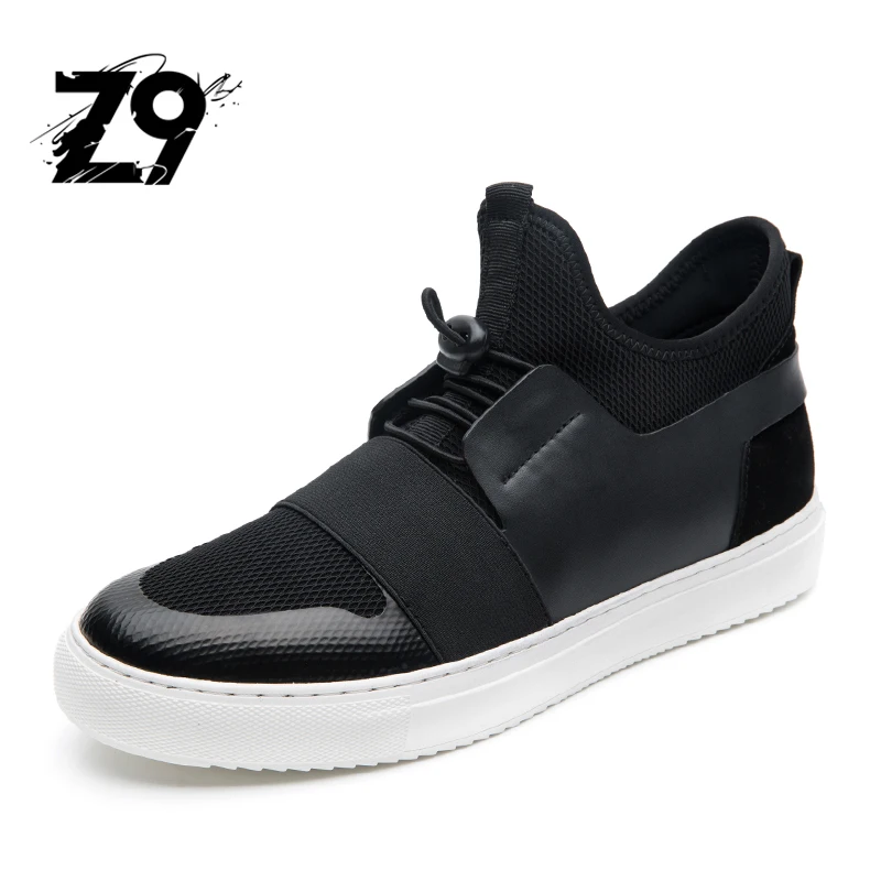 

NEW Z9 FASHION MEN BOOTS HIGH CASUAL SHOES MEN ANKLE BOOTS SNEAKER BLACK BRAND DESIGN SUPPER COMFORTABLE GRAIN LEATHER