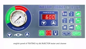 

english panel of TEKTINO C-501 or INJ-6B INJECTOR tester and cleaner nozzle washing machine
