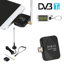 Mini Micro USB DVB-T Digital Mobile TV Tuner Receiver Antenna for Android Phone PC with USB OTG USB TV tuner pad TV stick HOT
