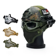 Усиленная стальная проволока, защита зубов, полумаска для лица, имитационная игра, страйкбол, военная игра, CS, реальная, для человека, полевая, битва, таро, маска