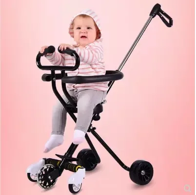 

Children's trolley light folding tricycle baby stroller