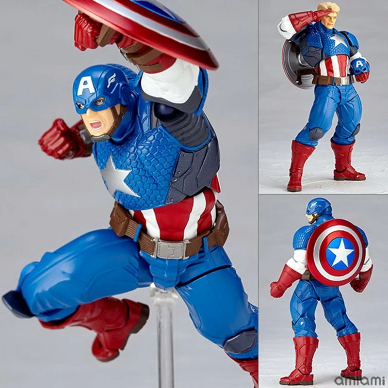 

WSTXBD Original AMAZING Avengers 3 Assemble Captain America PVC Figure Toys Model Figurals Dolls Brinquedos