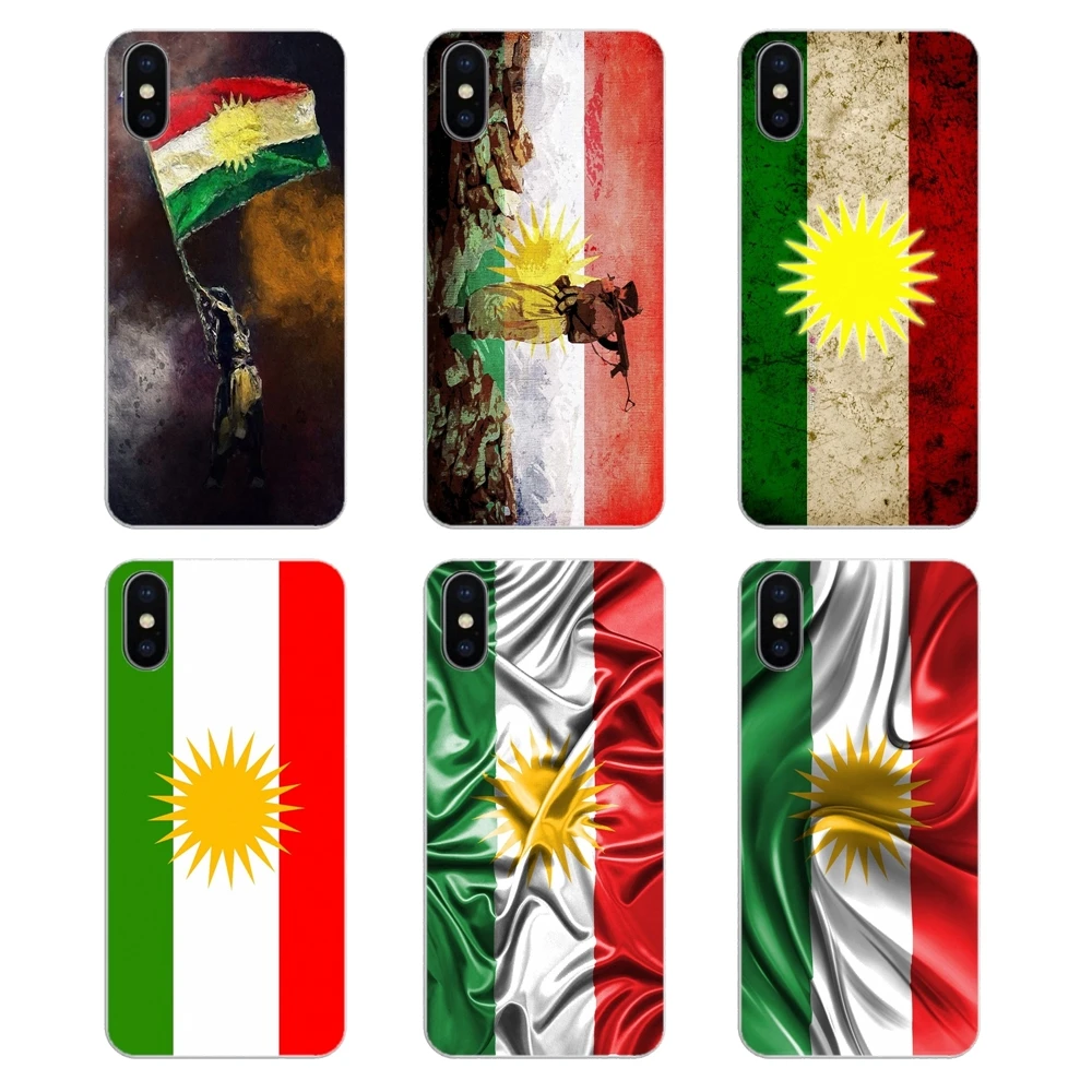 

Silicone Phone Shell Cover For Apple iPhone 4 4S 5 5S 5C SE 6 6S 7 8 X XR XS Plus MAX The Kurd Kurdish kurdistan flag Banner Art
