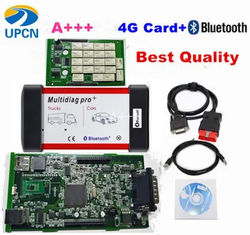 

New Design Multidiag pro+ Bluetooth 2016.R1R2 For Green Board DS-150 TCS PR PRO + For Cars/Truck Add 4GB Memory Card