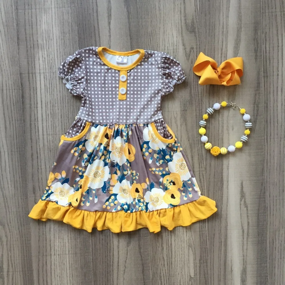 

baby girls summer milk silk floral dress children white dot dress baby kids classic garden boutique dress with accessories