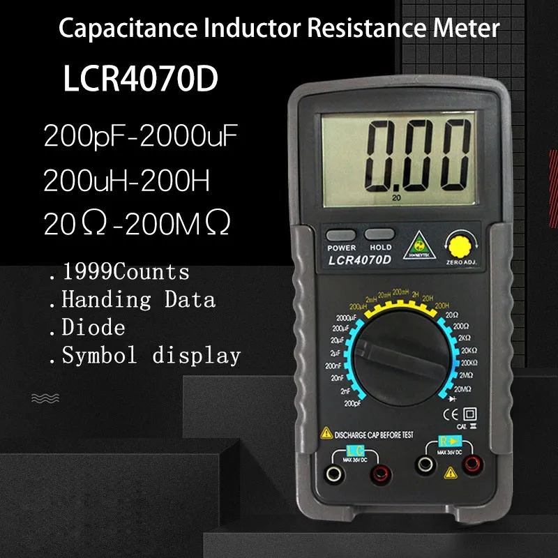 

LCR4070D Professional Digital Multimeter LCR digital bridge Multimetro resistance meter Capacitance tester Inductance multimeter