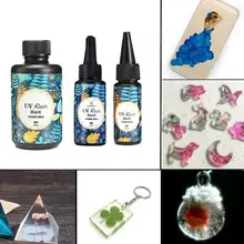 УФ-клей из смолы, прозрачный гель, твердый тип, солнечный, ультрафиолетовый, затвердевающий, активированный каучук, для рукоделия, ювелирная форма, клей