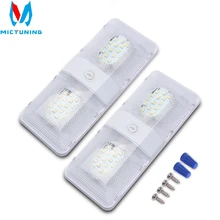 MICTUNING 2 pcs 12 V Doppio LED Luce di Cupola Apparecchio 3-Way Interruttore di Soffitto Interno Della Lampada per CAMPER Camper rimorchio