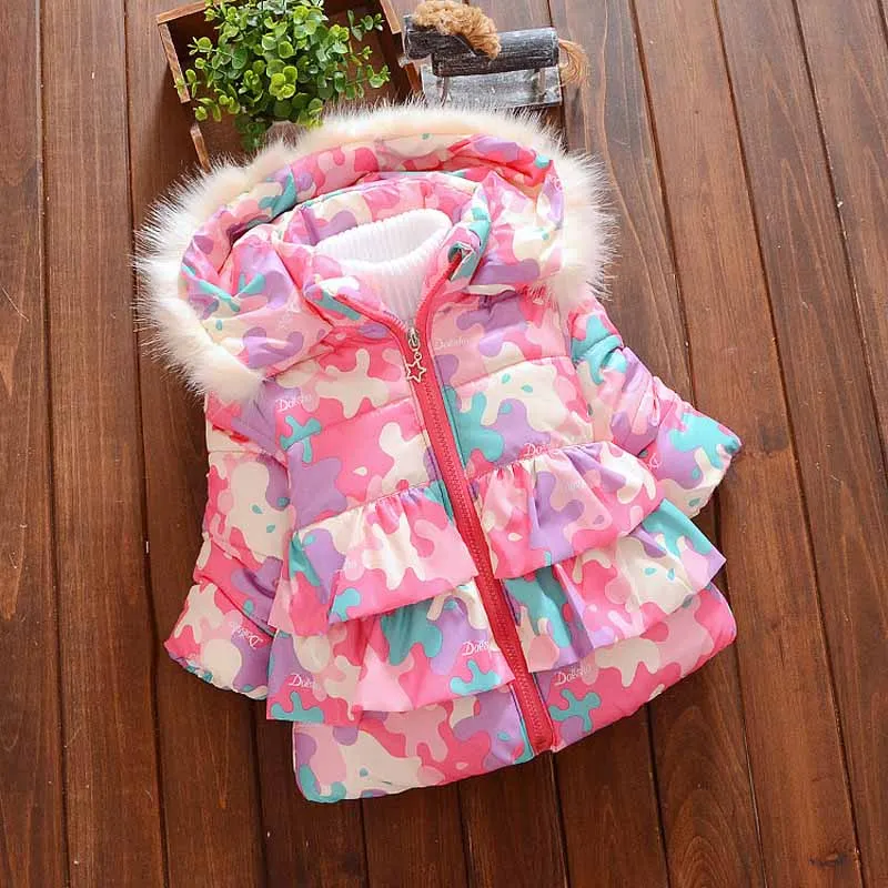 BibiCola/куртки для маленьких девочек детский плотный теплый зимний комбинезон, верхняя одежда, пальто зимняя куртка для девочек, пальто для младенцев Детские парки для девочек