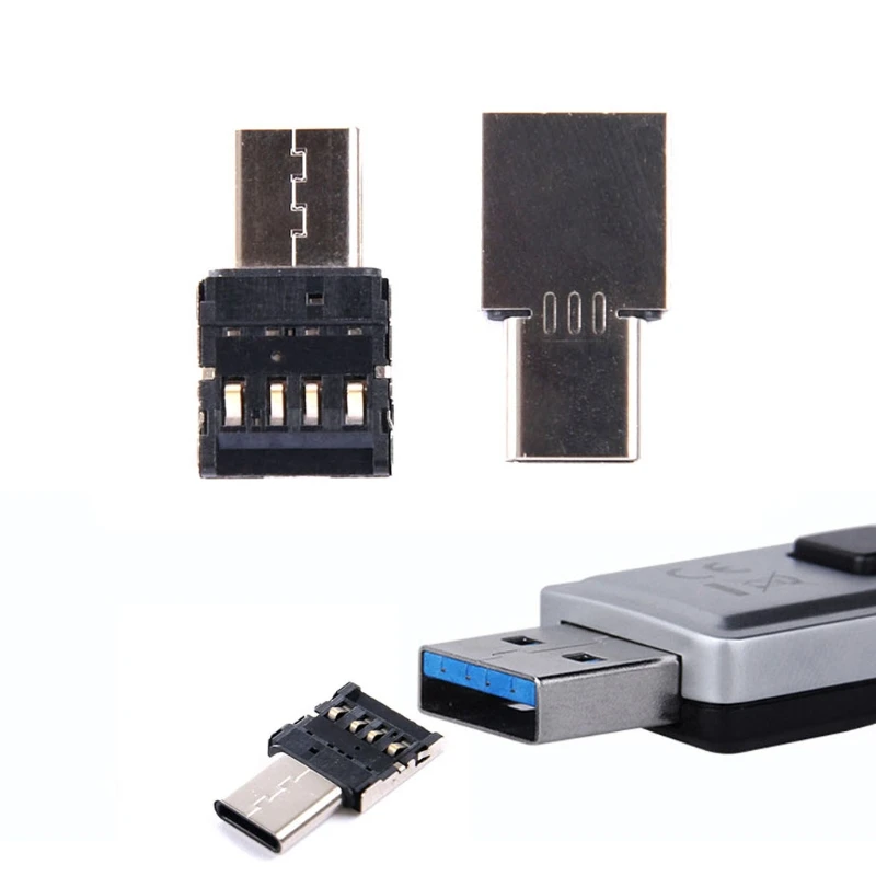 

Type C To USB Connector OTG Adapter for USB Flash Drive USB Card Reader USB Cable S8 Note 8 G6 Android Phone