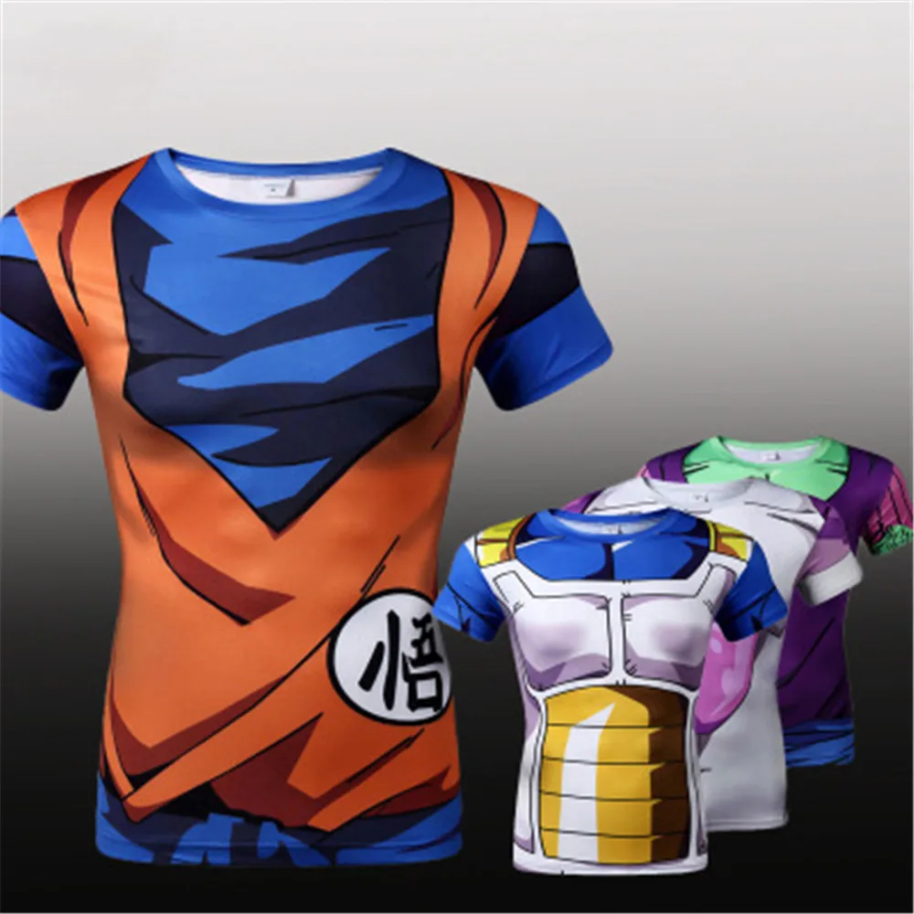 Dragon Ball cosplay costume T shirt Men adult Summer 3D Printing Super